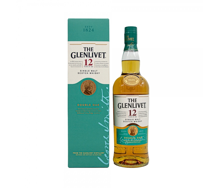 Whisky Glenlivet 12Y Double Oak, Single Malt Scotch, 40%, 0.7L