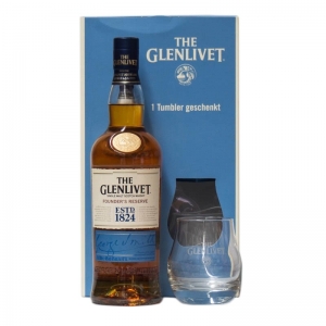 Whisky The Glenlivet Reserve + Glass, Scotch Single Malt, 40%, 0.7L