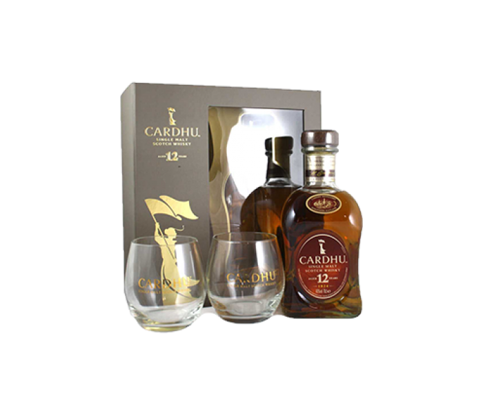 Whisky Cardhu 12Y, Single Malt Scotch, 40%, 0.7L +2 Pahare