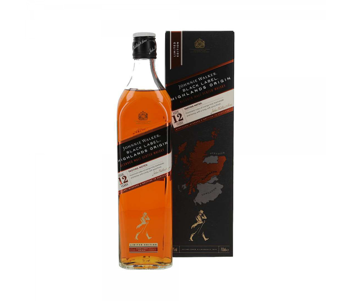 Whisky Johnnie Walker Black Label Highlands Origin, Blended Scotch, 42%, 0.7L