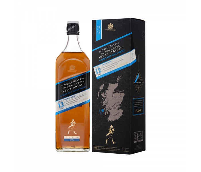 Whisky Johnnie Walker Black Label Islay Origin, Blended Scotch, 42%, 0.7L