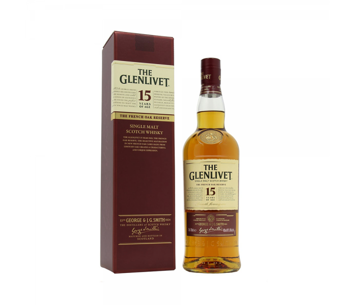 Whisky The Glenlivet 15Y French Oak, Single Malt Scotch, 40%, 0.7L