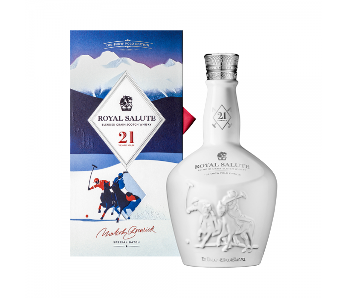Whisky Chivas Royal Salute 21Y Snow Polo, Blended Grain Scotch, 46.5% 0.7L