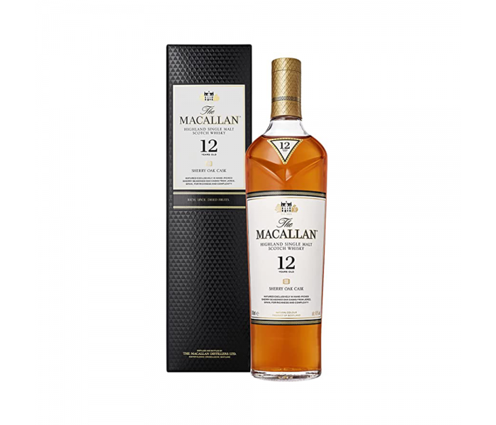 Whisky Macallan 12Y Sherry Oak, Single Malt Scotch, 40%, 0.7L