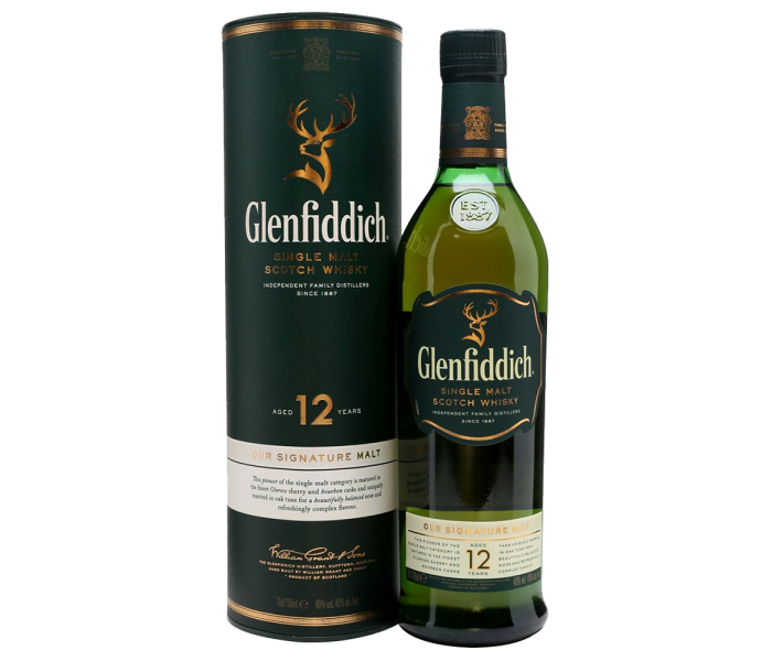 Whisky Glenfiddich 12Y, Scotch Single Malt, 40%, 1L