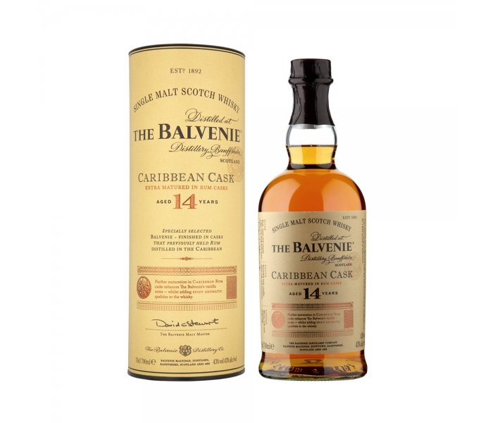 Whisky Balvenie 14Y Caribbean Cask, Single Malt Scotch, 43%, 0.7L