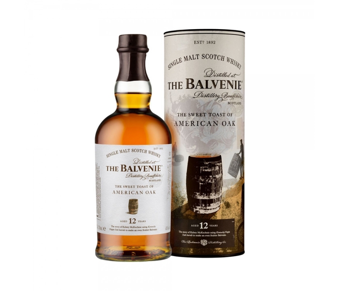 Whisky Balvenie 12Y American Oak, Single Malt Scotch, 43%, 0.7L