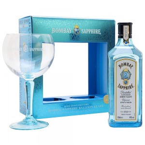Gin Bombay Sapphire, 40%, 0.7L + Glass