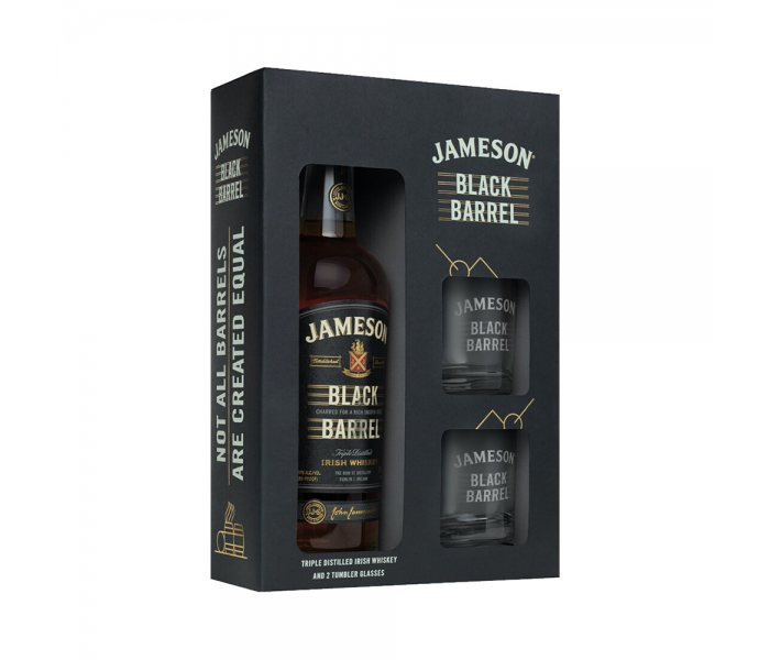Whiskey Jameson Black Barrel + 2 Glasses, Blended, 40%, 0.7L