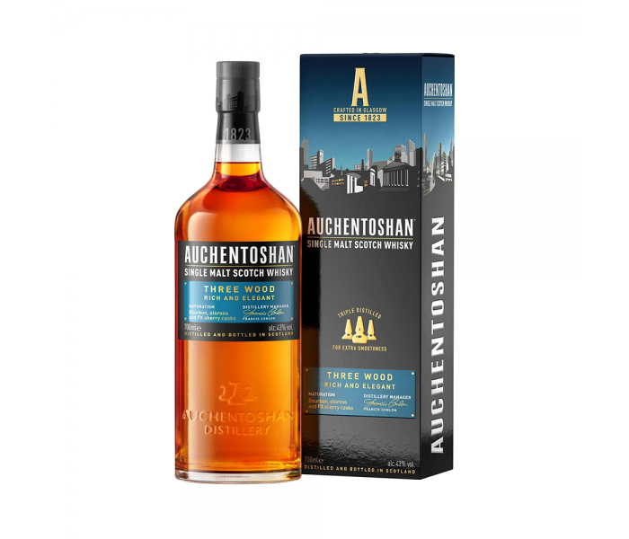Whisky Auchentoshan Three Wood, Single Malt Scotch, 43%, 0.7L