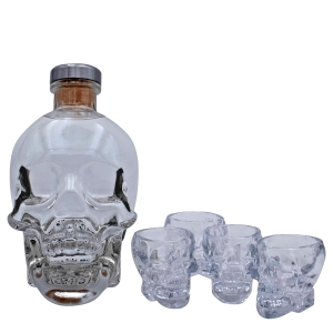 Vodka Crystal Head +4 Glasses, 40%, 0.7L