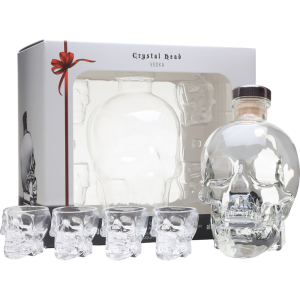 Vodka Crystal Head +4 Glasses, 40%, 0.7L