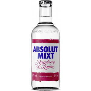 Vodka Absolut Mixt Raspberry & Lemon, 5%, 0.275L