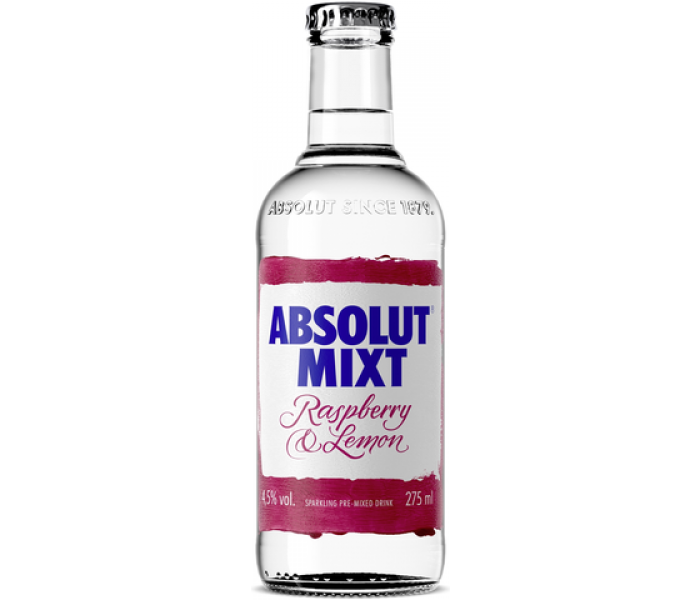 Vodka Absolut Mixt Raspberry & Lemon, 5%, 0.275L