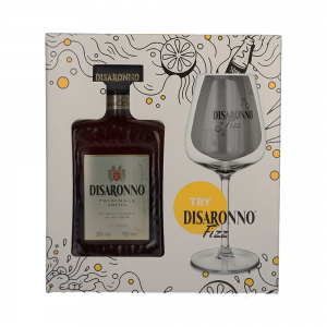 Lichior Disaronno, 28%, 0.7L + Glass