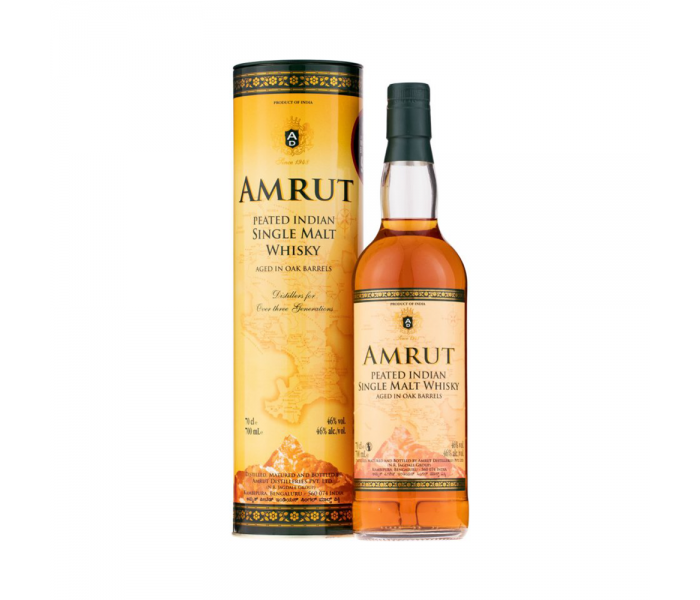 Whisky Amrut Peated, Single Malt, 46%, 0.7L