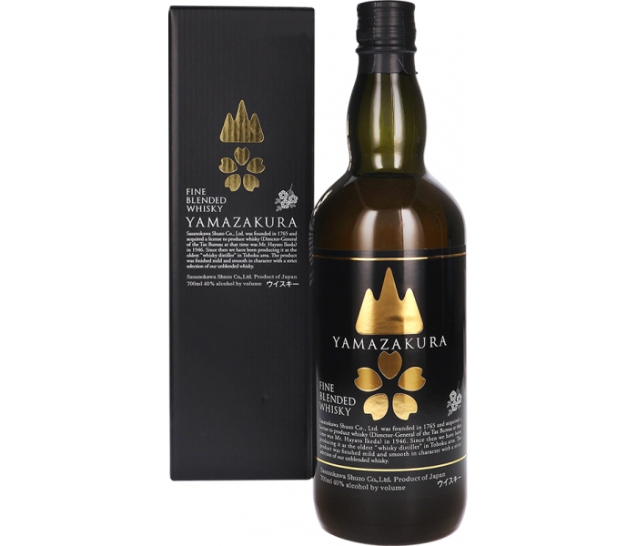 Whisky Yamazakura Black Label, Japanese Blended Whisky, 40%, 0.7L